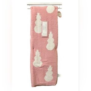 NEW Oversized cupcakes and cashmere pink snowman blanket/throw